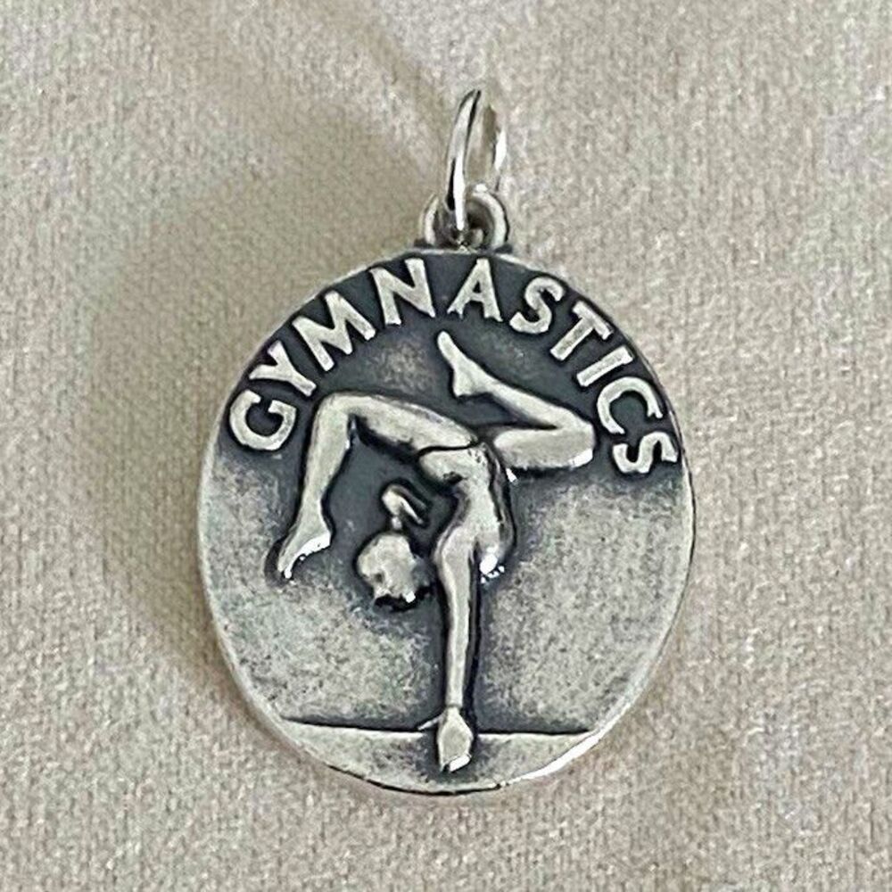 James Avery Retired Sterling Silver Gymnastics Charm/Pendant 1”